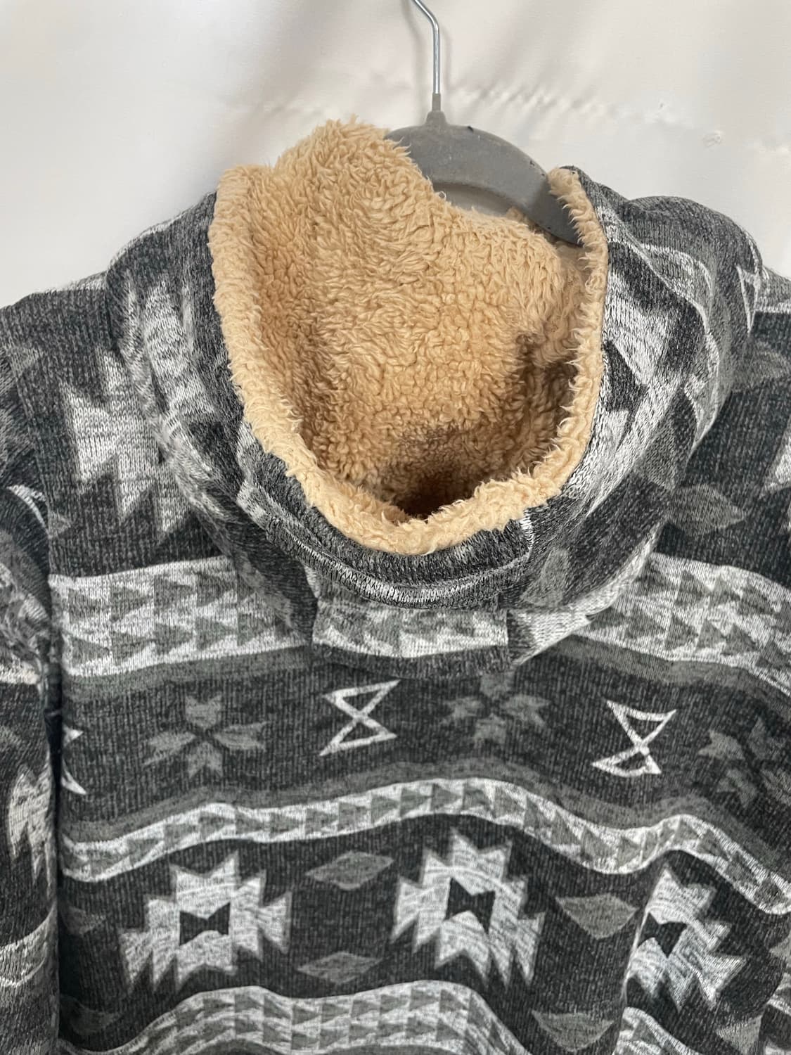 분위기 뿜뿜한 따듯 -히피 무늬 누빔 후드자켓 상품이미지5