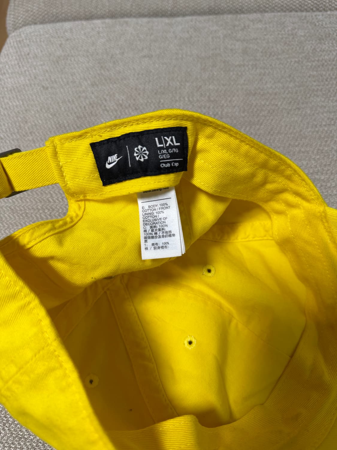 나이키 옐로우 클럽 캡 L/XL 상품이미지3