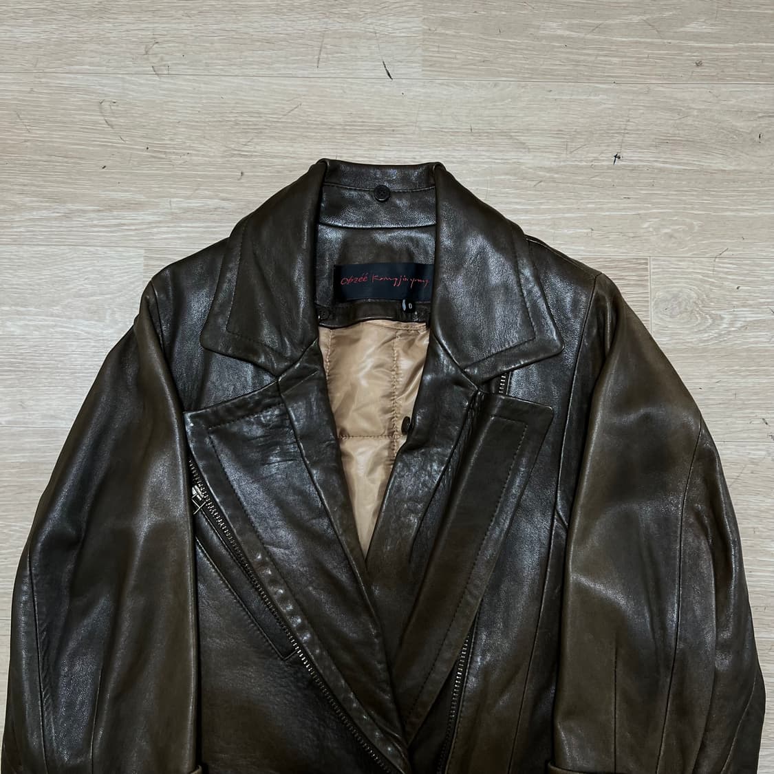 오브제 여성 내피 램스킨 양가죽 롱코트 [다크 브라운] 44 상품이미지2