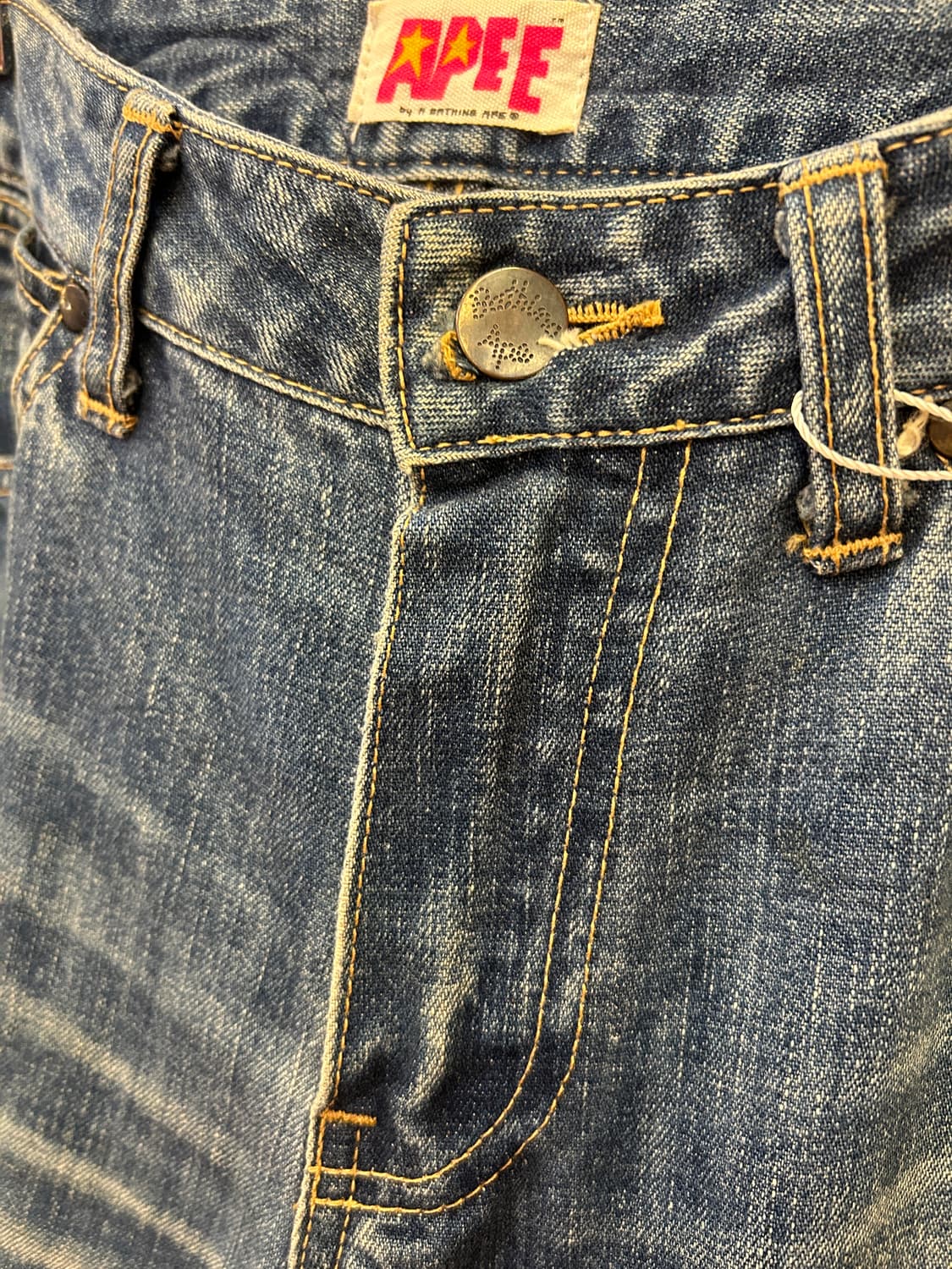 베이프 워싱 데님 팬츠 상품이미지3