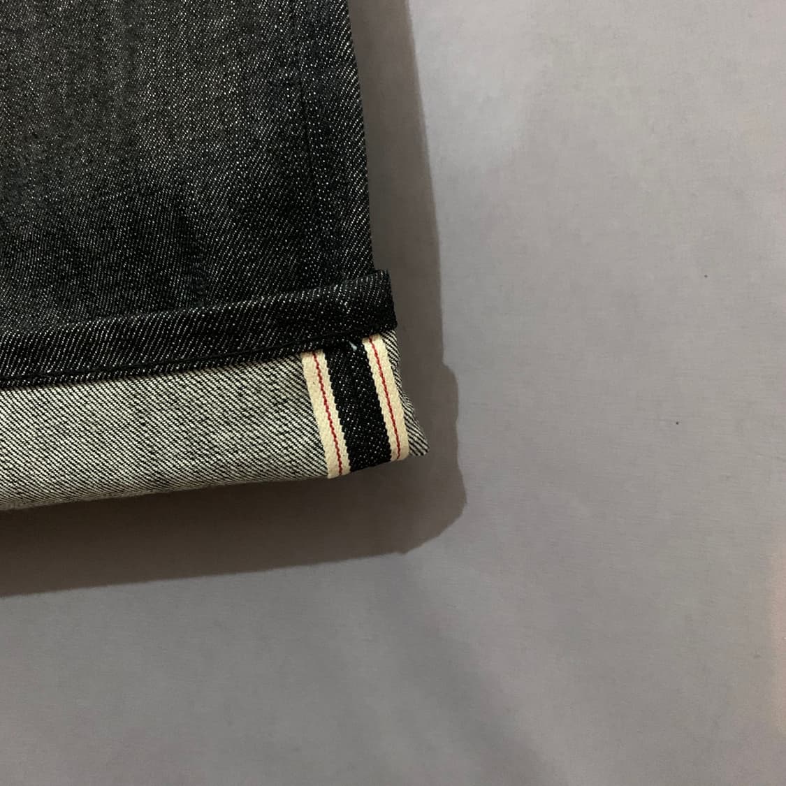 새상품 L 32인치 유니폼브릿지 셀비지 블랙 데님 청바지 상품이미지5