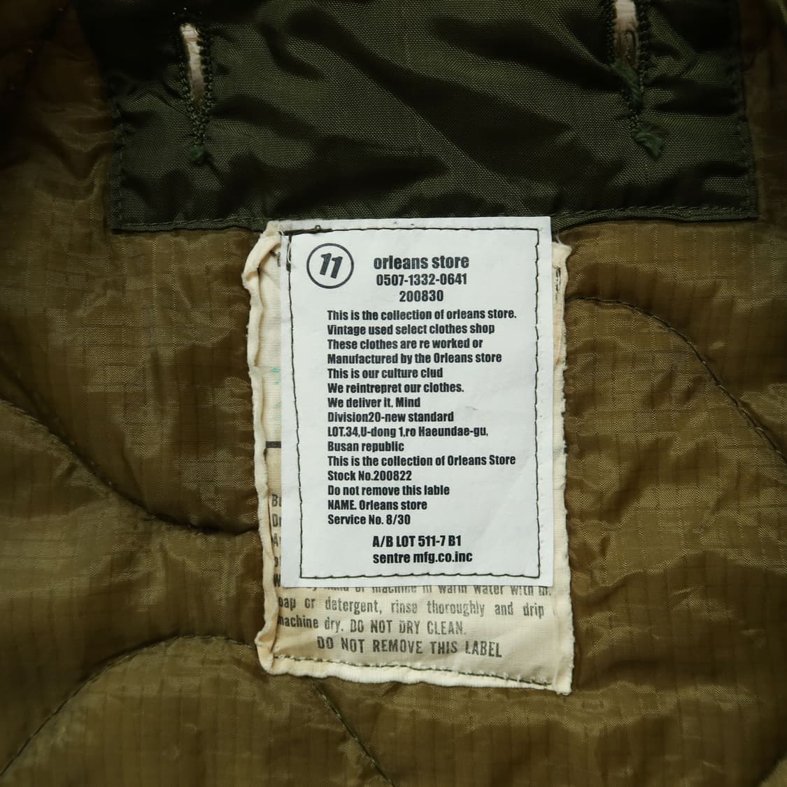 올리언스 빈티지 OG M-65 개파카 리빌드 라이너 자켓 상품이미지8