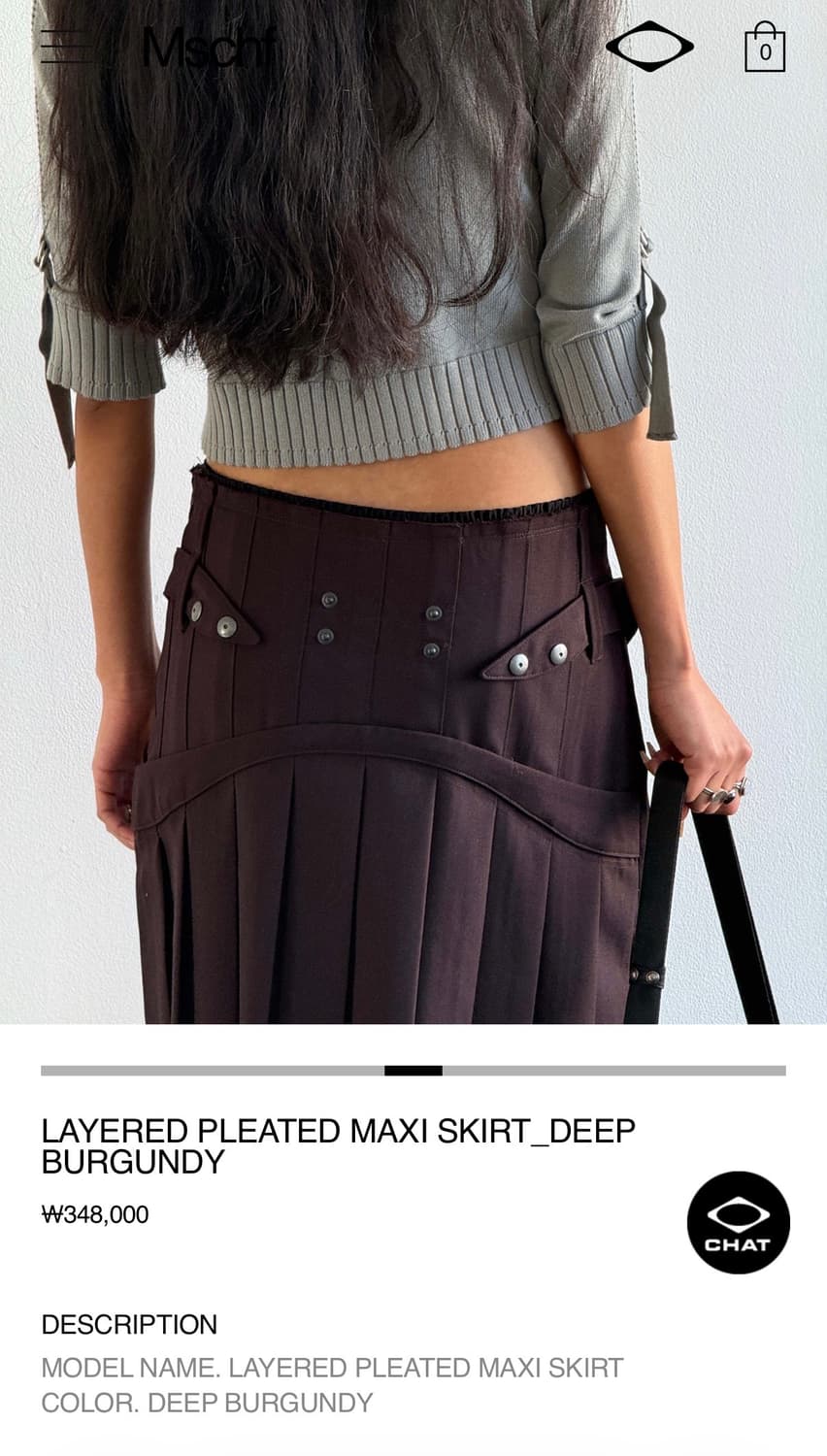미스치프 LAYERED PLEATED MAXI SKIRT 플리츠 스커트 상품이미지3