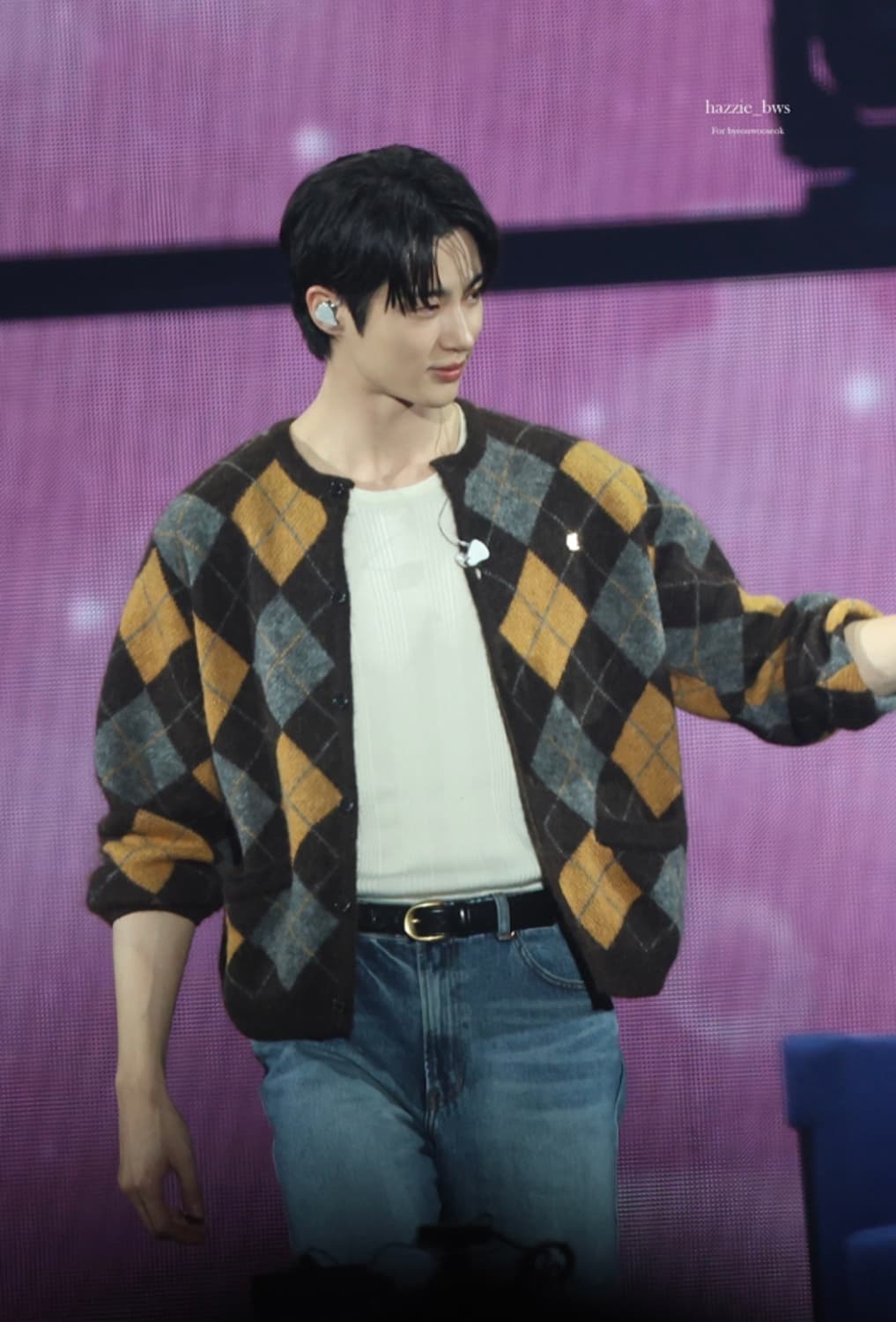 Noice 노이스 아가일 가디건 L 변우석 착용 상품이미지2