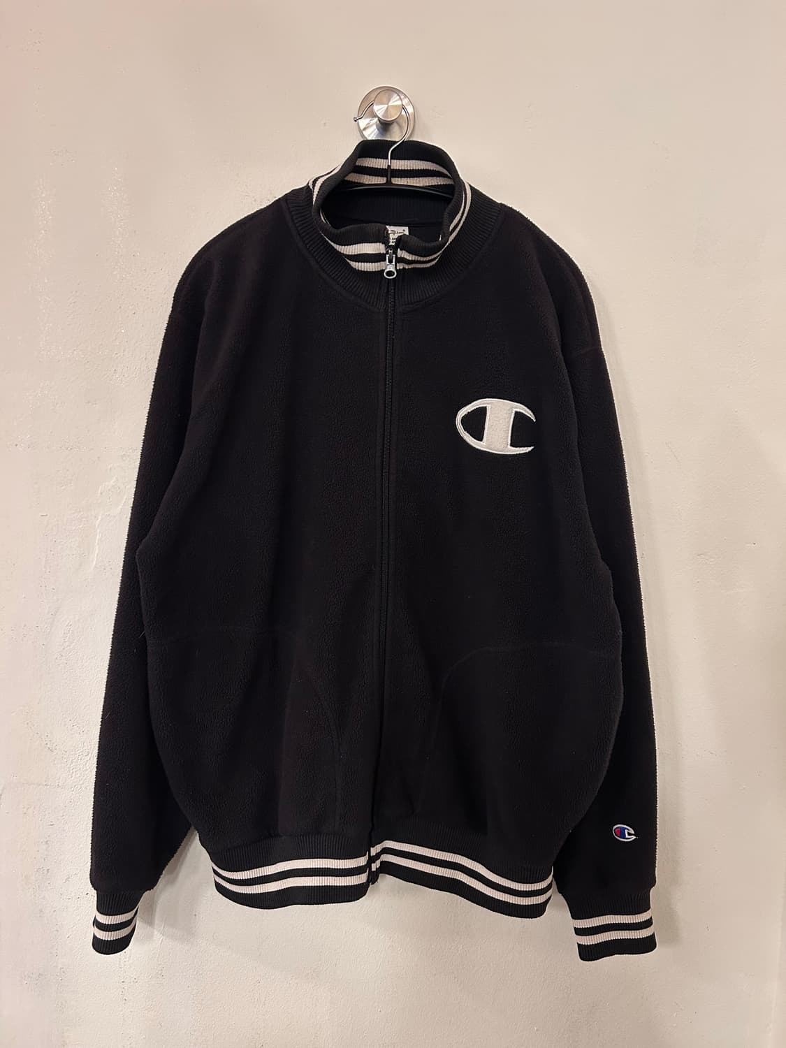 챔피온 블랙 플리스 자켓 바시티 자켓 XL 상품이미지1