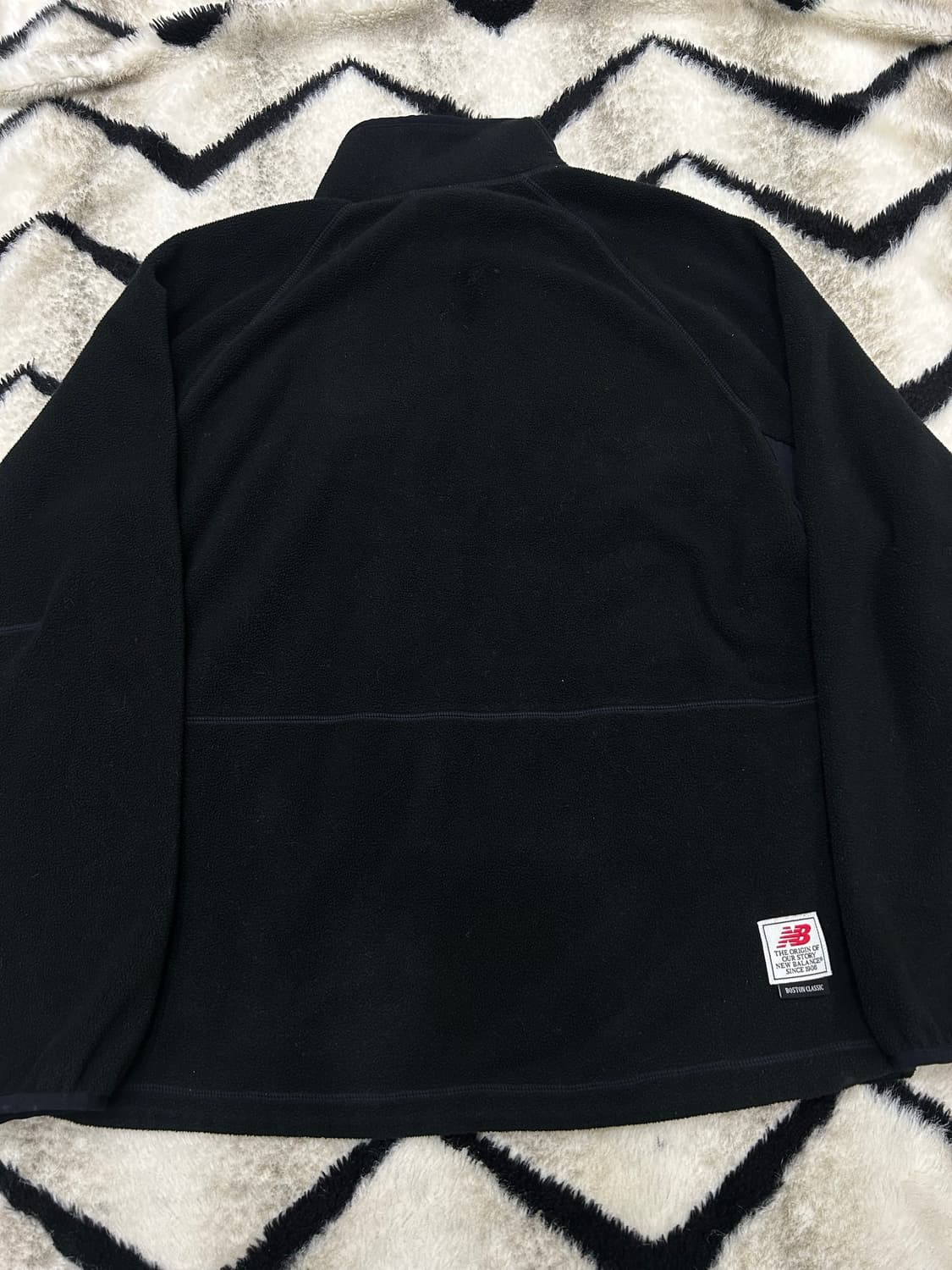 [M]뉴발란스 보스턴 클래식 플리스 집업/블랙 상품이미지4