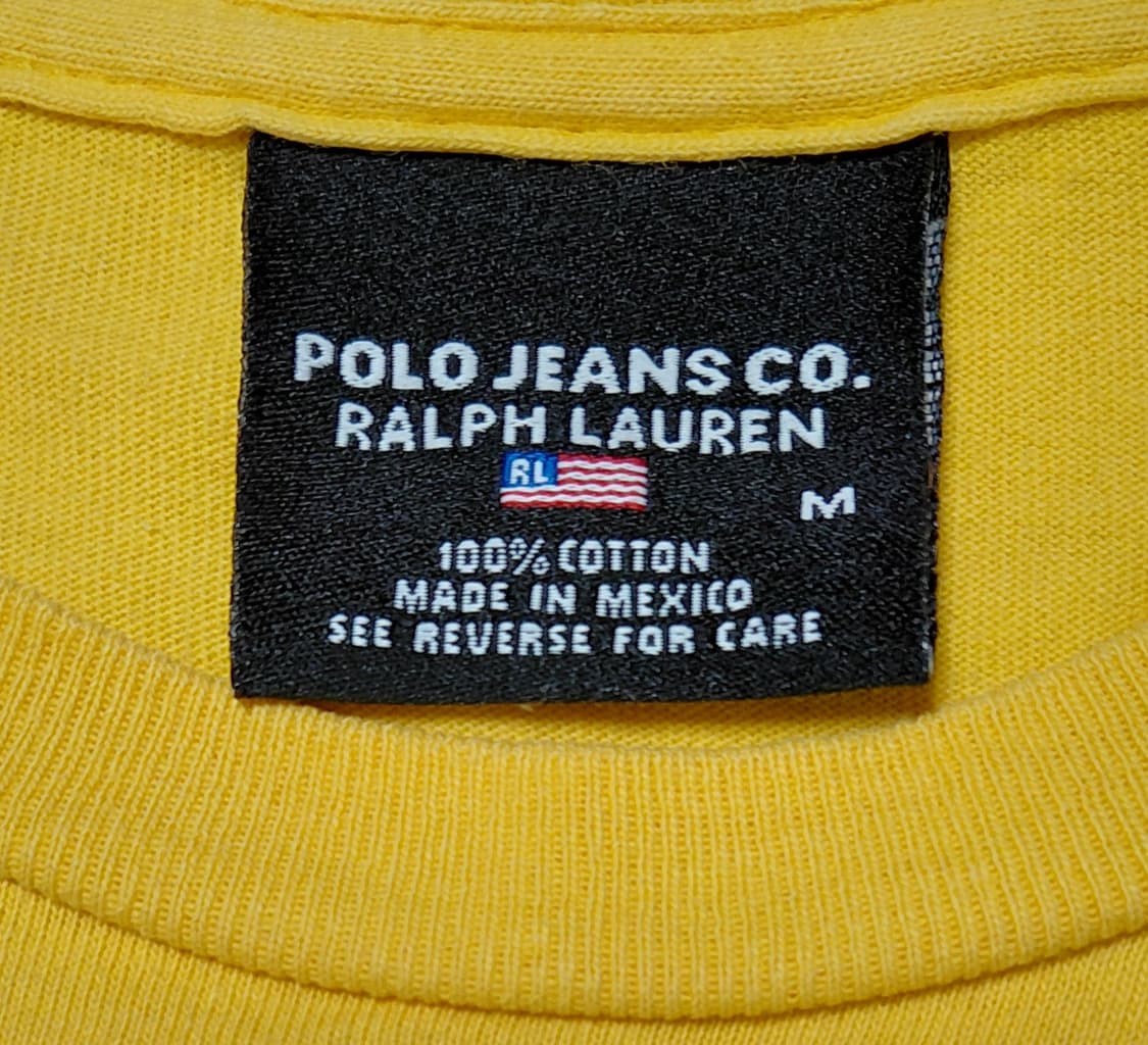 [M] 폴로 진스 랄프로렌 빈티지 성조기 로고 반팔 티셔츠 (옐로우) 상품이미지4