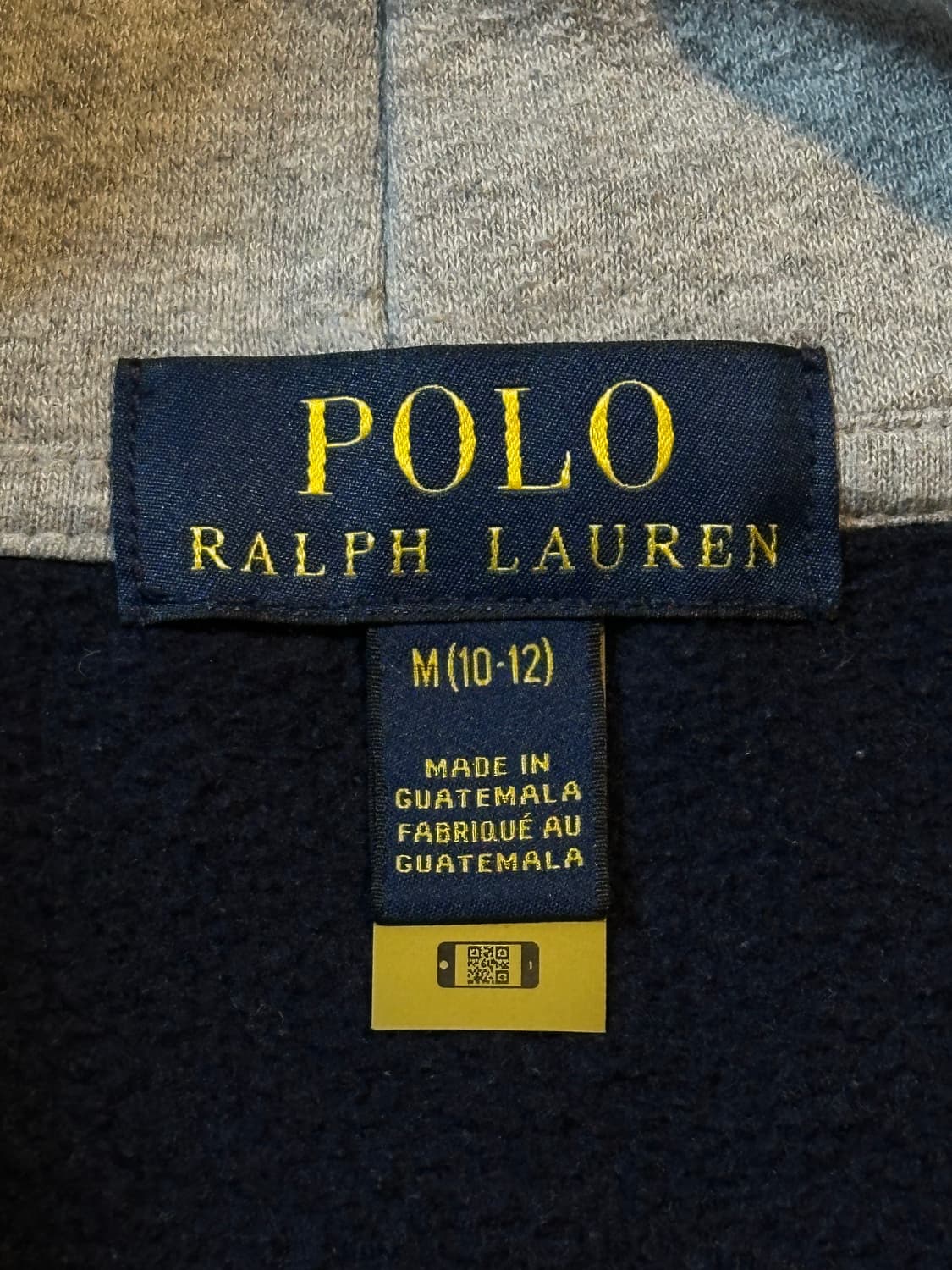 폴로 랄프로렌 신형 QR 보이즈 베어 컬러블록 후드티 상품이미지5