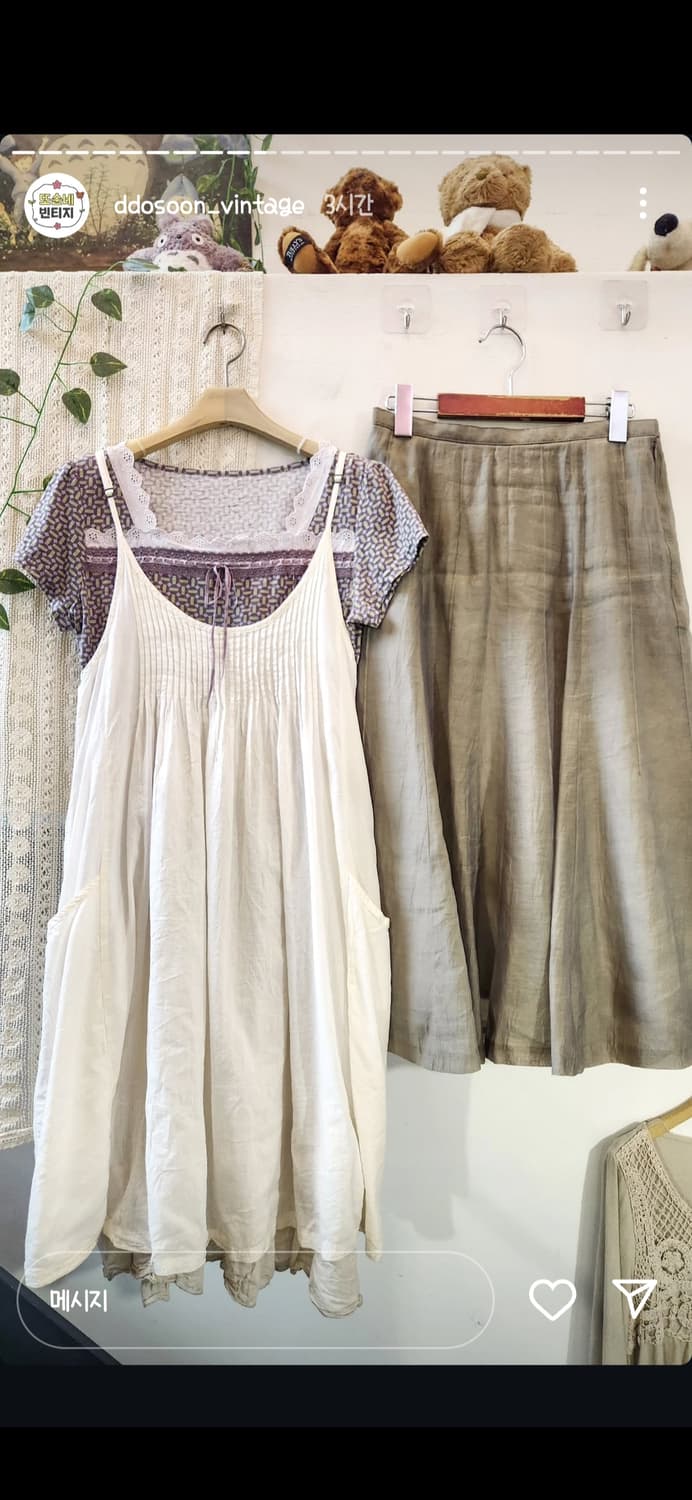 빈티지 레이어드 슬리브리스 원피스 상품이미지1