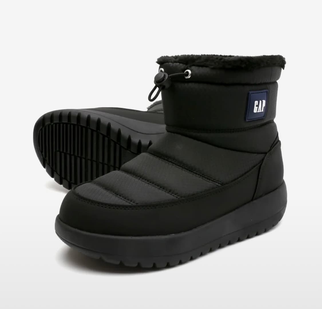 갭(GAP) 블러 패딩 부츠 블랙 상품이미지3