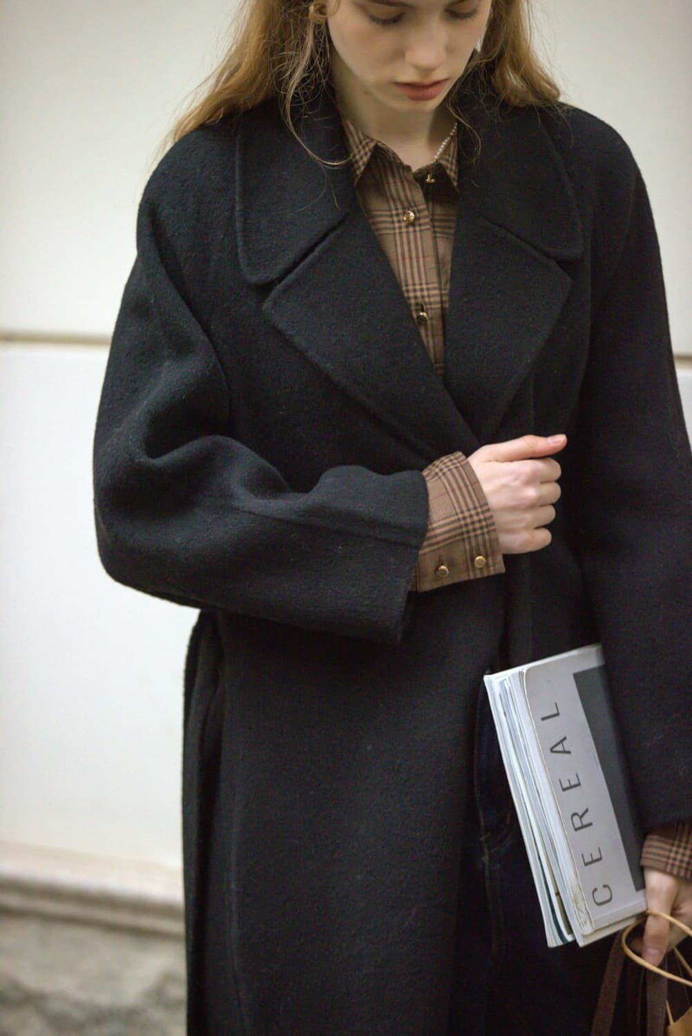 르니나 조셉 플랜 핸드메이드 코트 S 블랙 상품이미지3