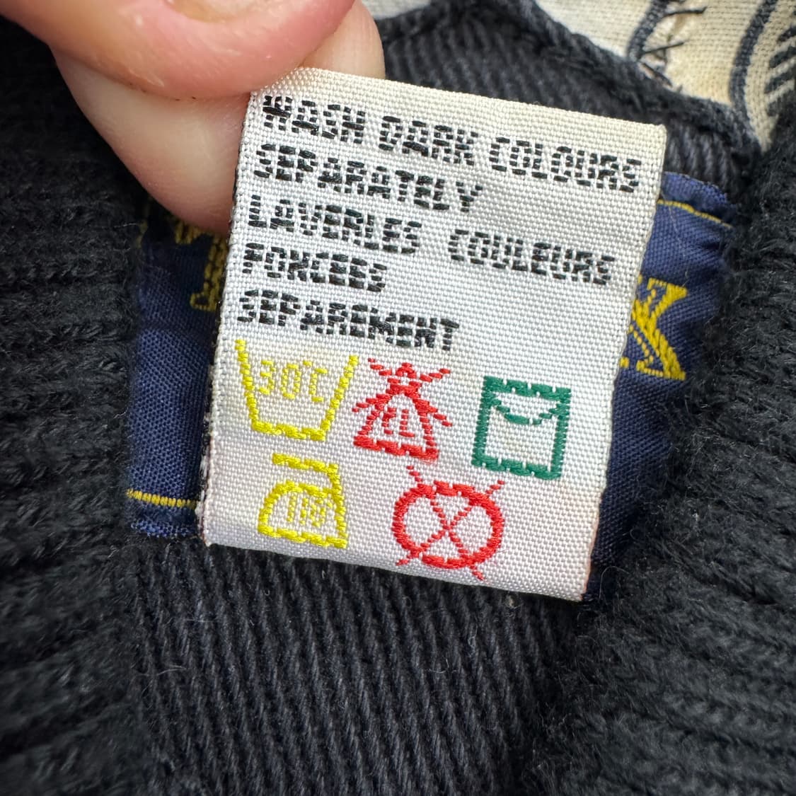 90s 올드스쿨 검빨 배색 코튼 바시티 자켓 상품이미지8