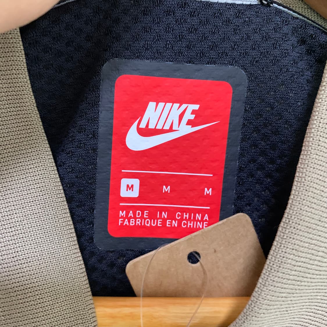 나이키 사선 지퍼 디테일 바람막이 블루종 자켓 베이지 브라운 M 상품이미지9