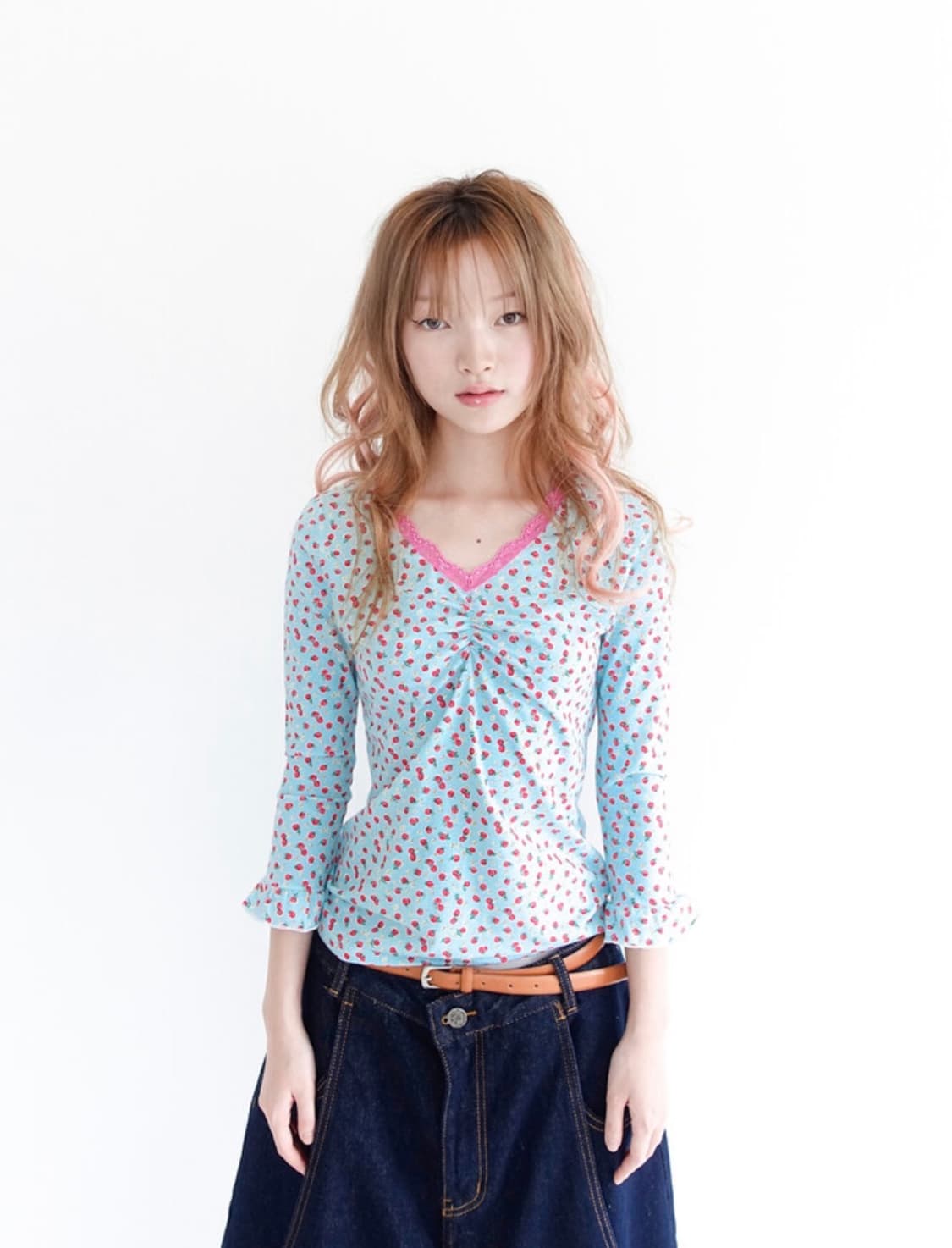 faerie 페어리 샵페어리 스트로베리 레이스 탑 상품이미지2