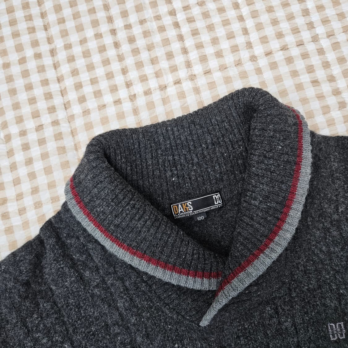닥스 숄카라 울100 니트 스웨터 남자100~105 상품이미지2