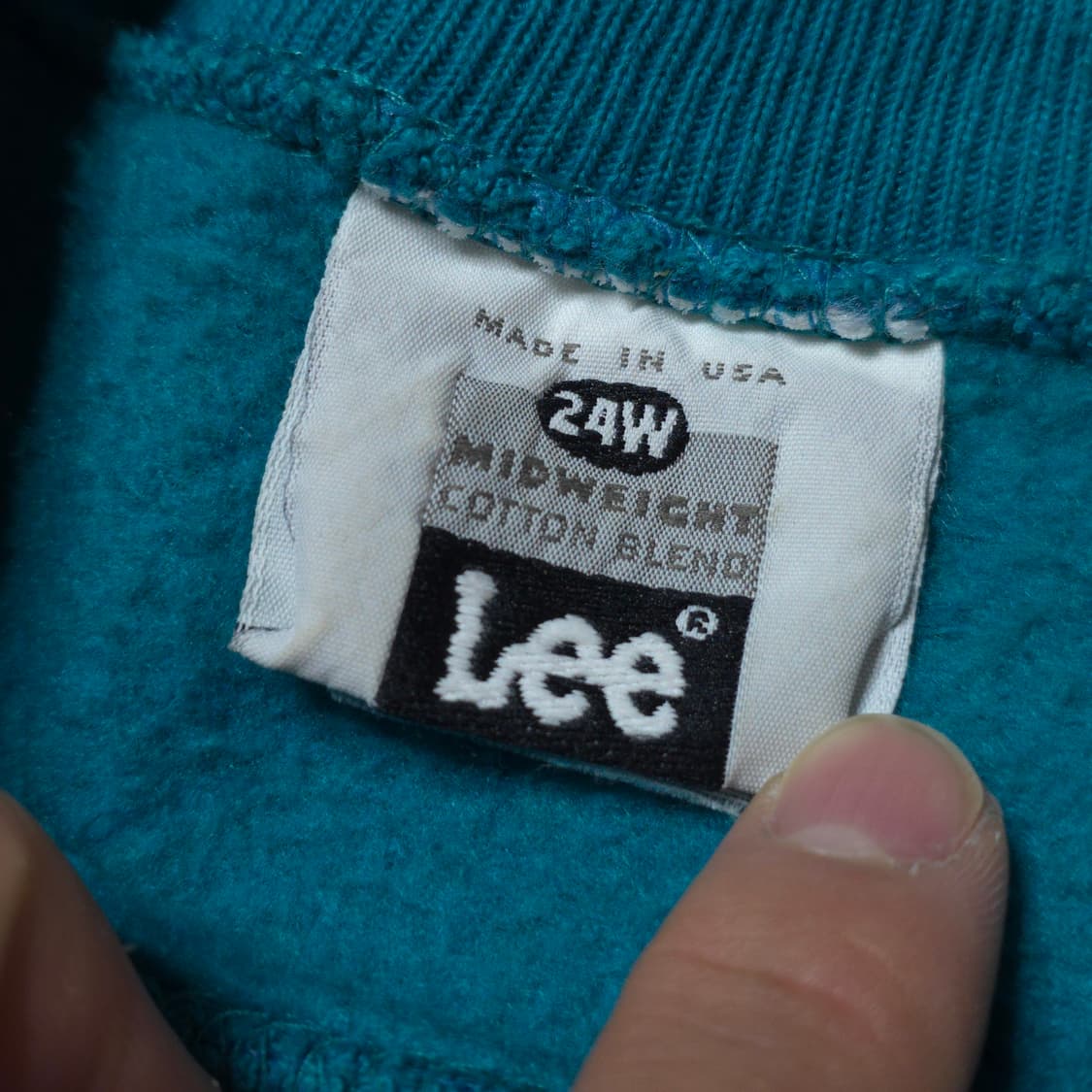 [XL]90s Lee USA 빈티지 스웻셔츠 터키석 색상 상품이미지3
