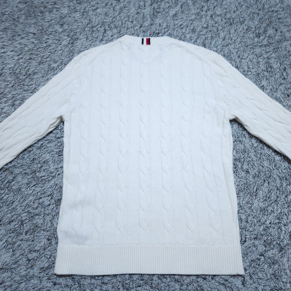 타미힐피거) L 남자 캐시미어혼방 라운드꽈배기니트 / 왕눈이샵 상품이미지6