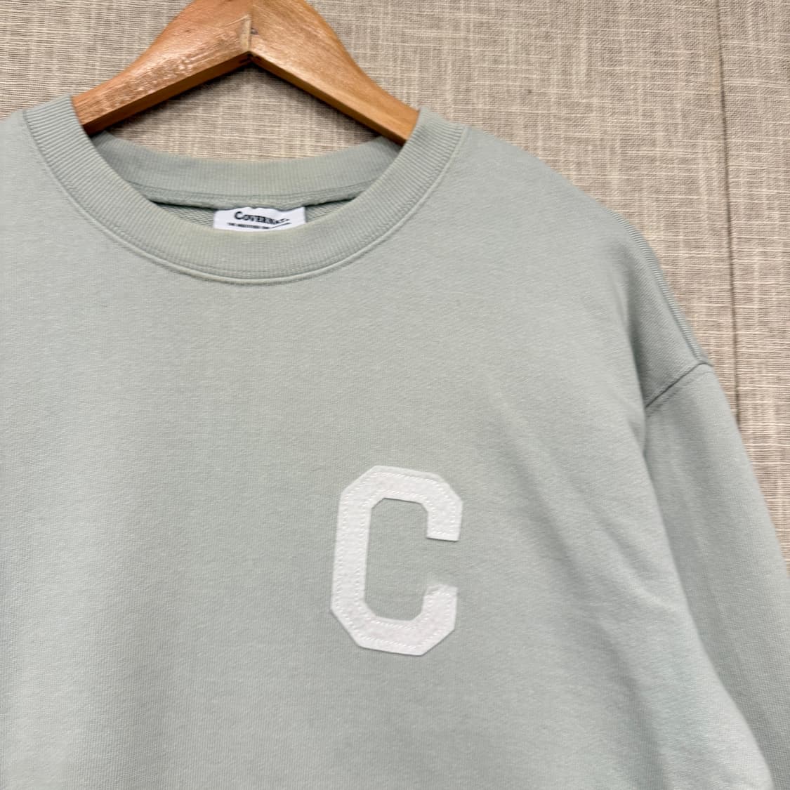 커버낫 C로고 맨투맨 티셔츠 XL 민트 상품이미지2