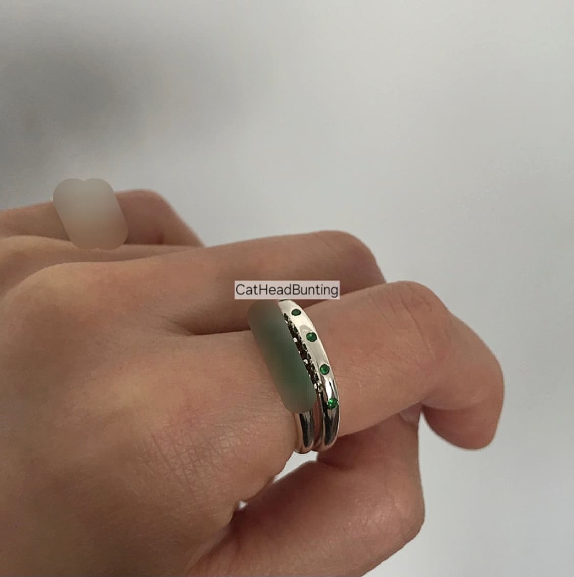 UNISEX_실버925 그린 오닉스 링 반지 [쿨거반택포] 상품이미지4