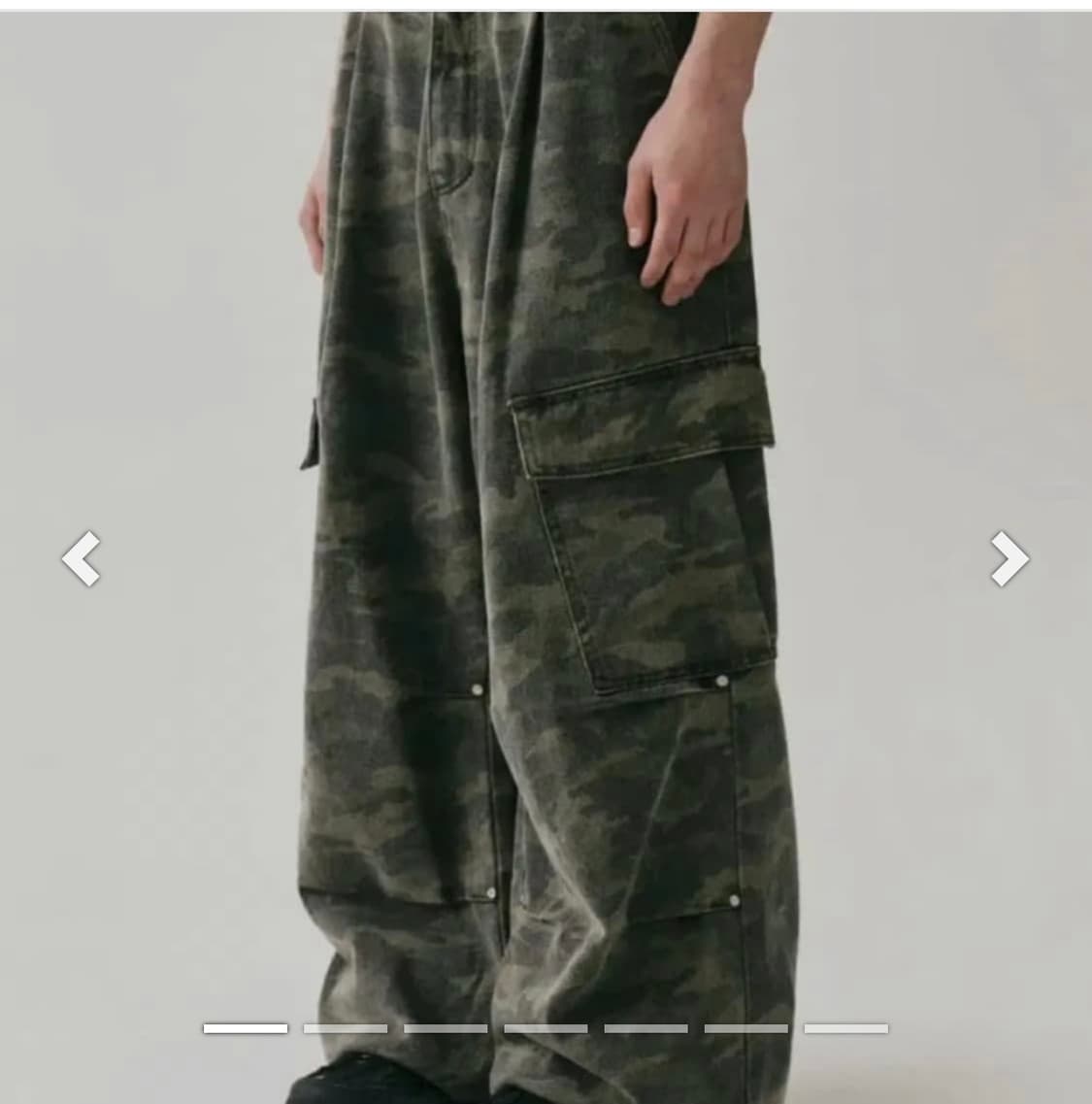 희귀!! 여성 어반드레스 코튼 카고 와이드 카모 데님 팬츠 xs 상품이미지2