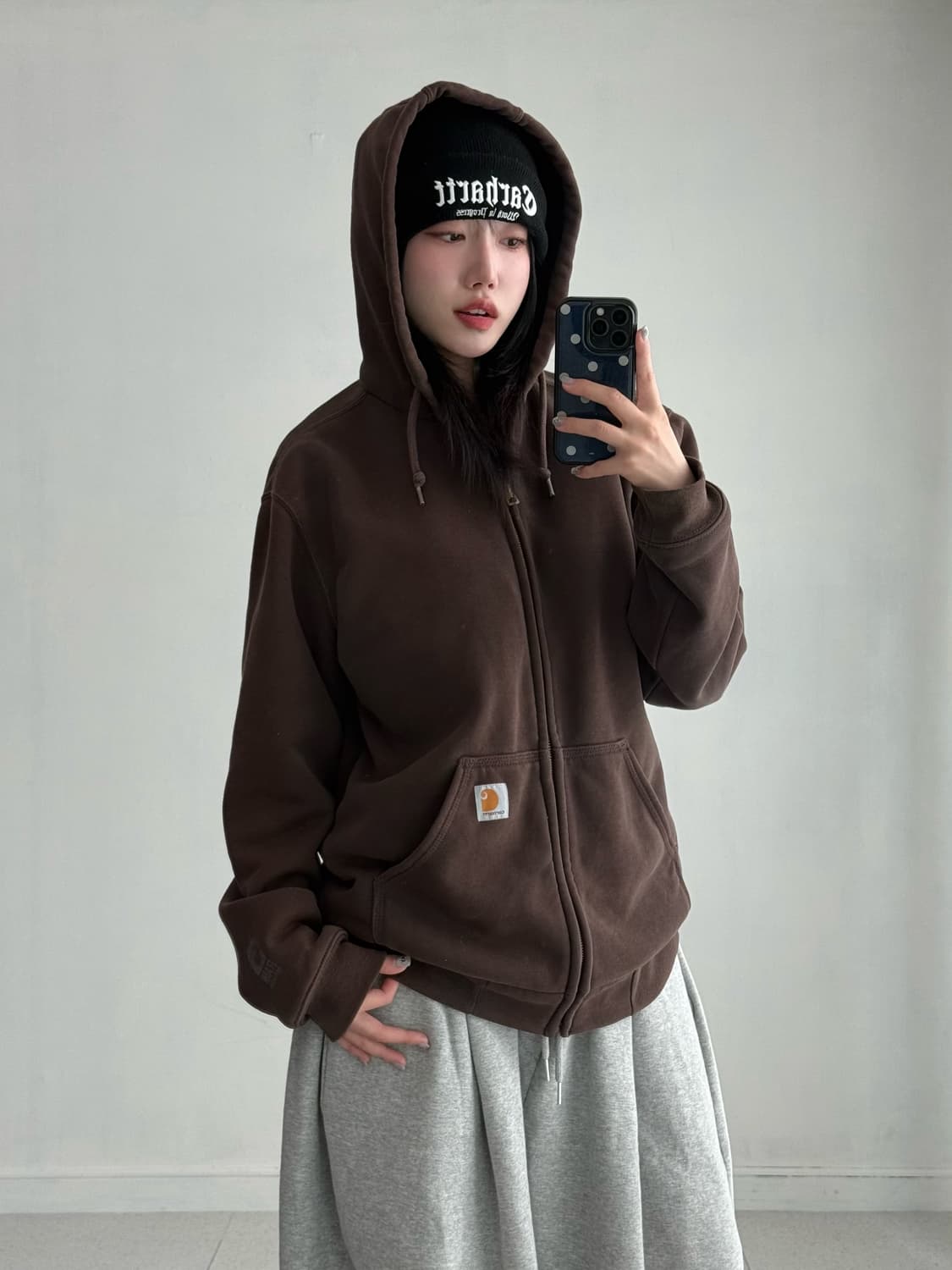 칼하트 브라운 후드집업 상품이미지2