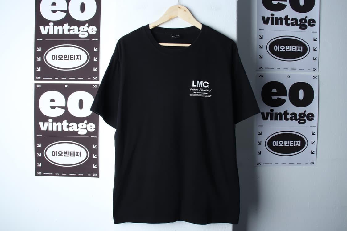 (L-XL) 엘엠씨 반팔 티셔츠 백로고 엔젤 블랙 스트릿-H32782 상품이미지2