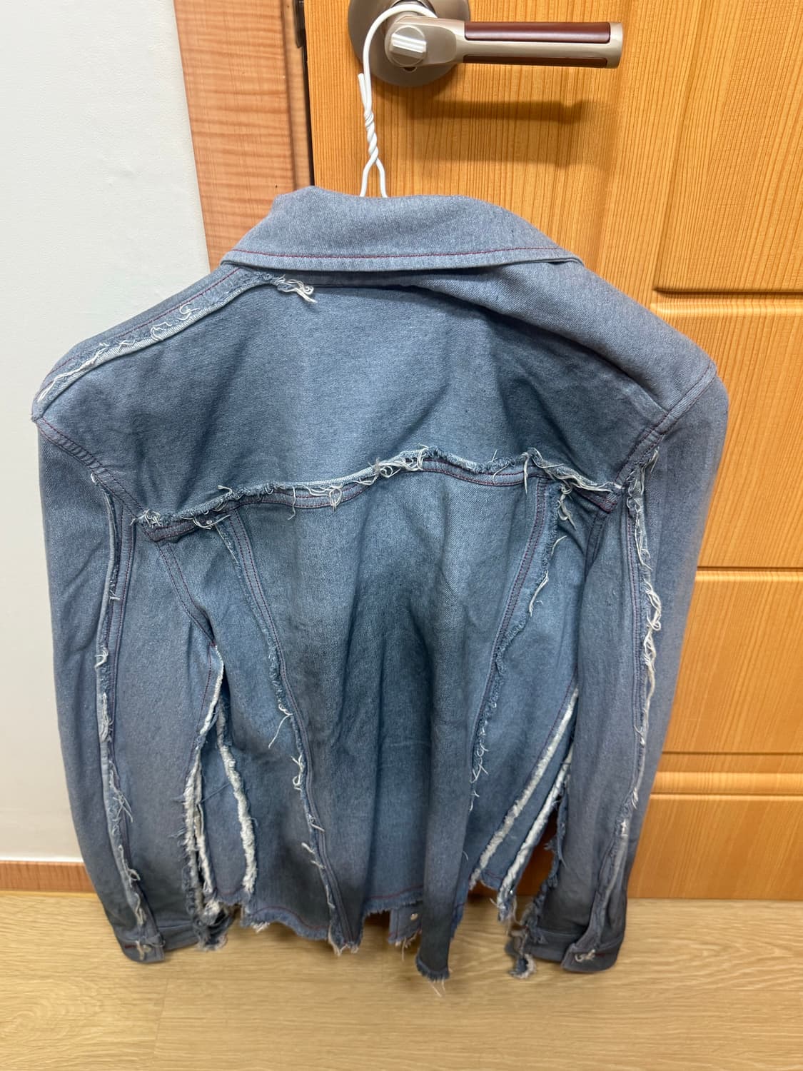 (M) 산쿠안즈 비대칭 데님 자켓 상품이미지2