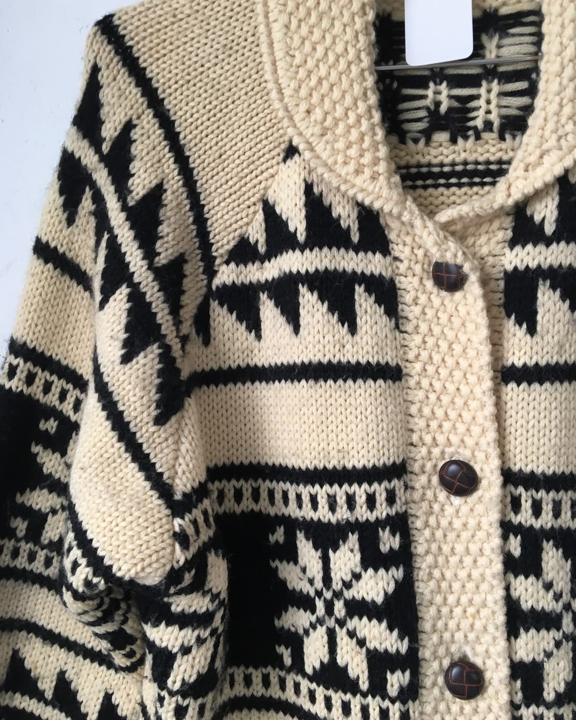 Snow pattern knit cardigan 상품이미지2