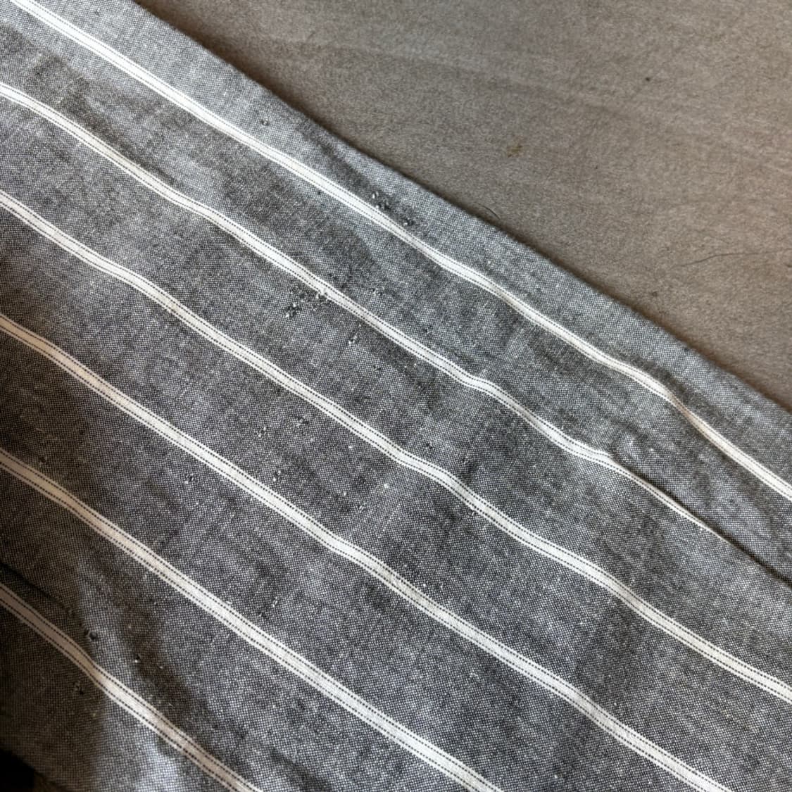 80년대 홍콩 생산 갭 그레이 스트라이프 셔츠 상품이미지8