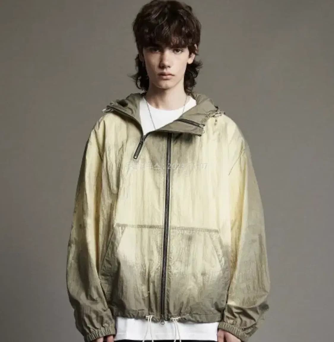 이에이 블로썸 바람막이 카키레몬 M사이즈 탭채새제품 상품이미지1