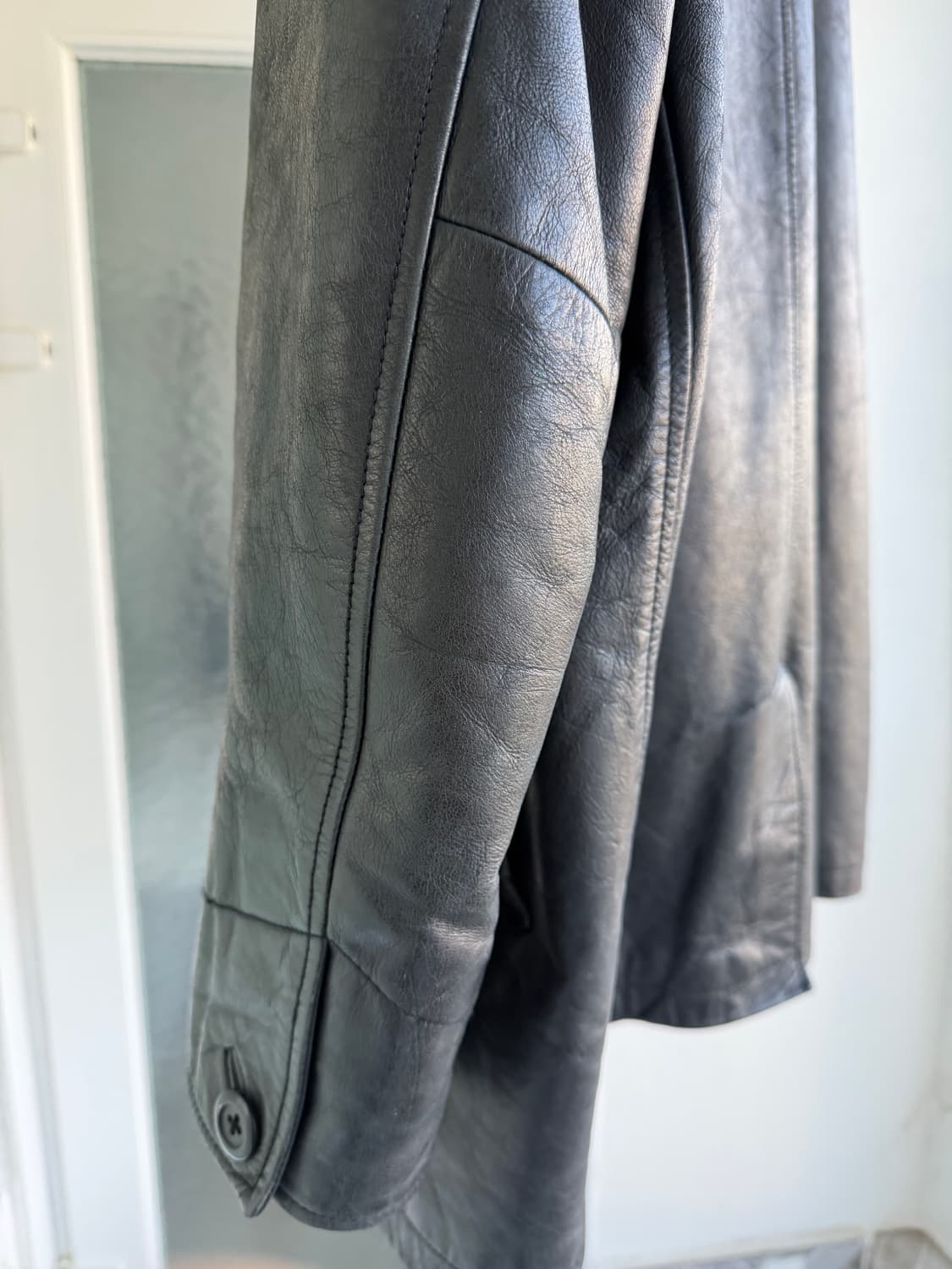 Old gap 레더 카코트 상품이미지5