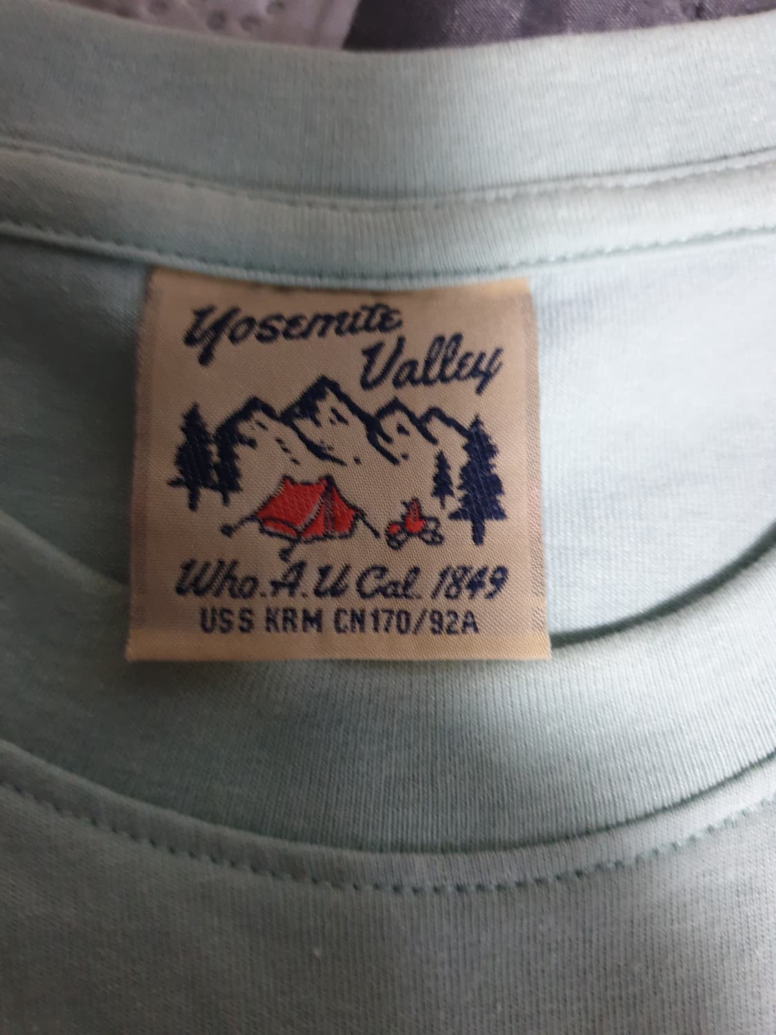 후아유 플라워프린팅 코튼 반팔티 민트 (M) 상품이미지5