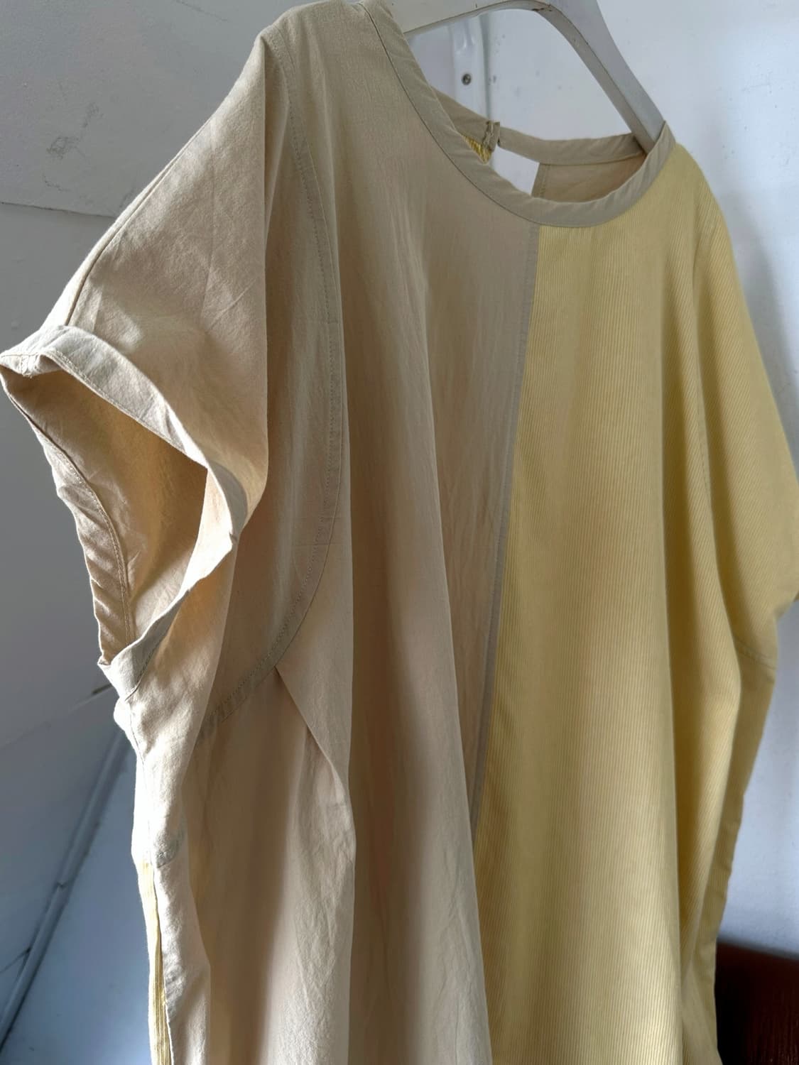 Cotton panel design wide onepiece 상품이미지7