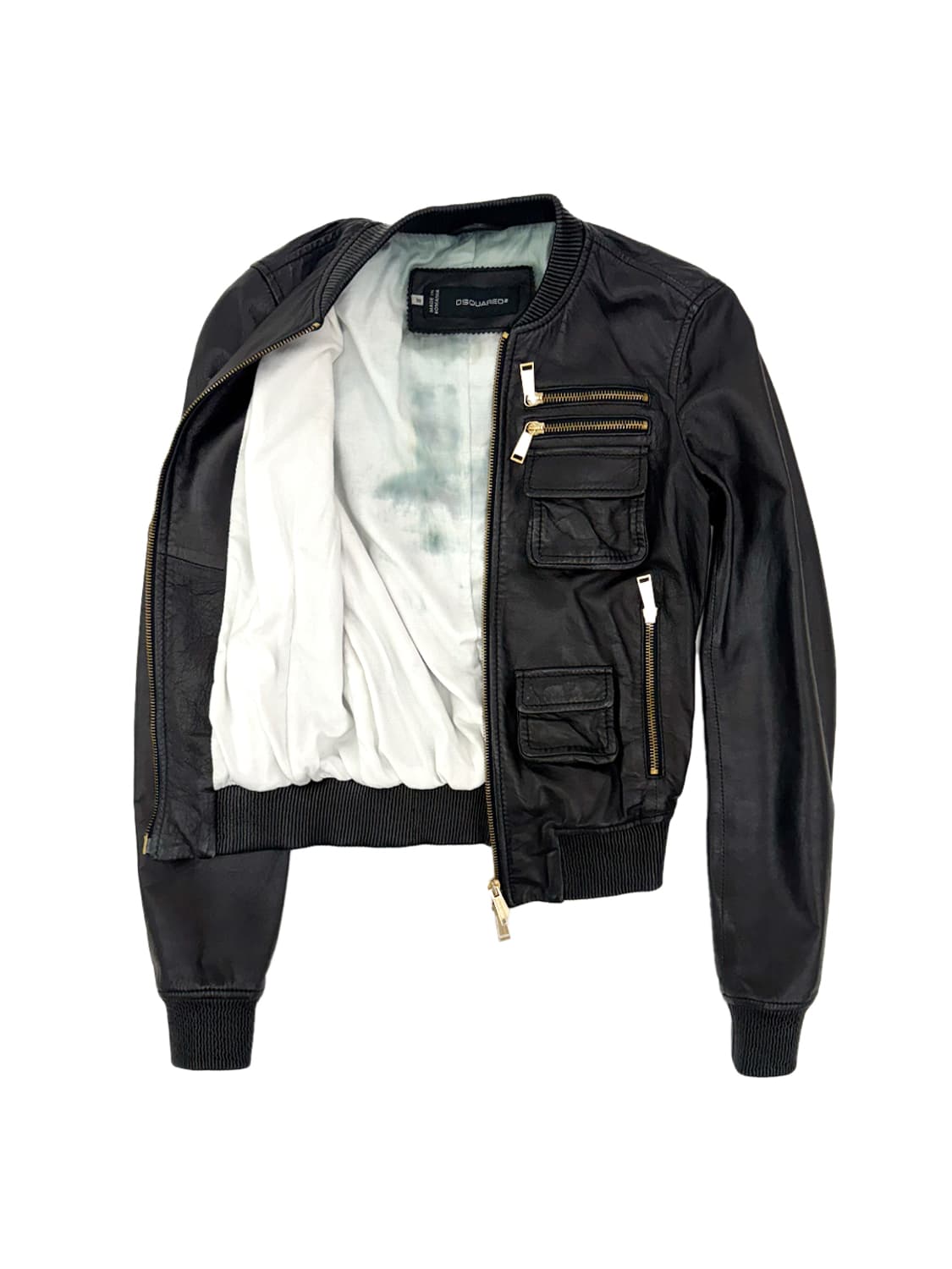 DSQUARED2 Leather Bomber Jacket/ 38 상품이미지3