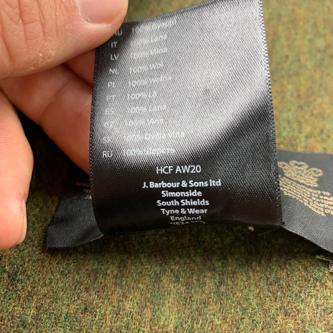 바버 자수로고 멜란지 울 머플러 목도리 스카프  상품이미지6