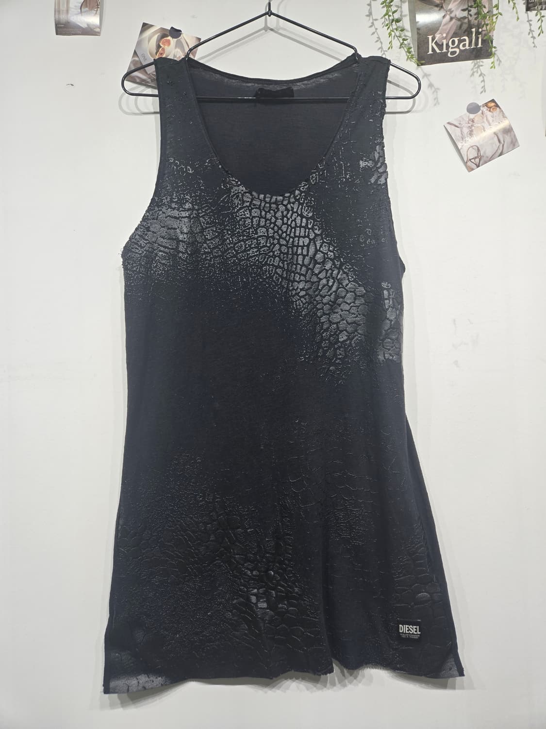 디젤 블랙 크랙 나시 원피스 상품이미지3