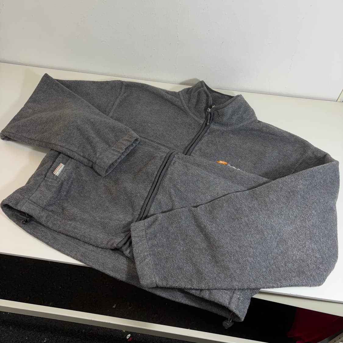 105 XL 리복 진그레이 오버핏 기본로고 플리스집업 상품이미지2