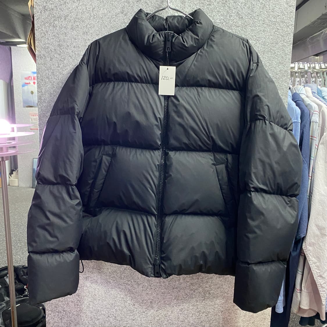 쿠어 블랙 투웨이 스트링 숏패딩 B4068 상품이미지2