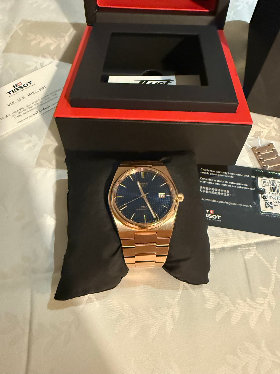 티쏘 prx 로즈골드 40미리 새상품급 11/17일 구매 상품이미지1