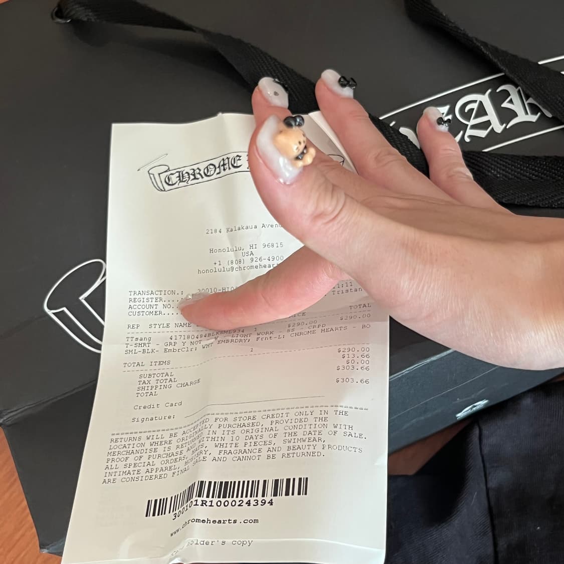 크롬하츠 반팔 크롭티 블랙 상품이미지2