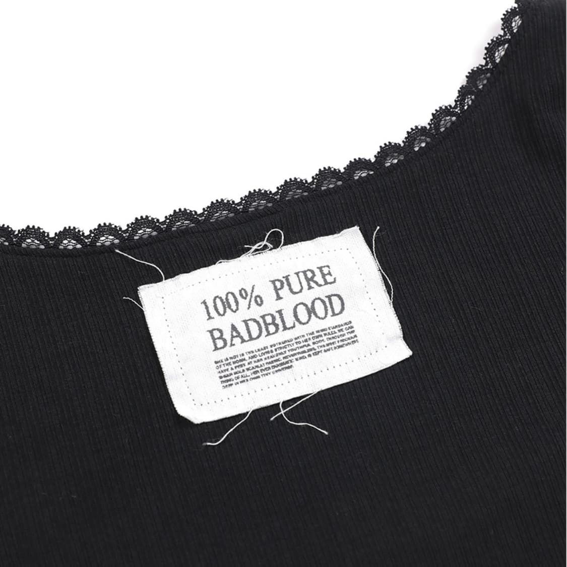 배드블러드 Eat Me 롱슬리브 티셔츠 블랙 상품이미지4