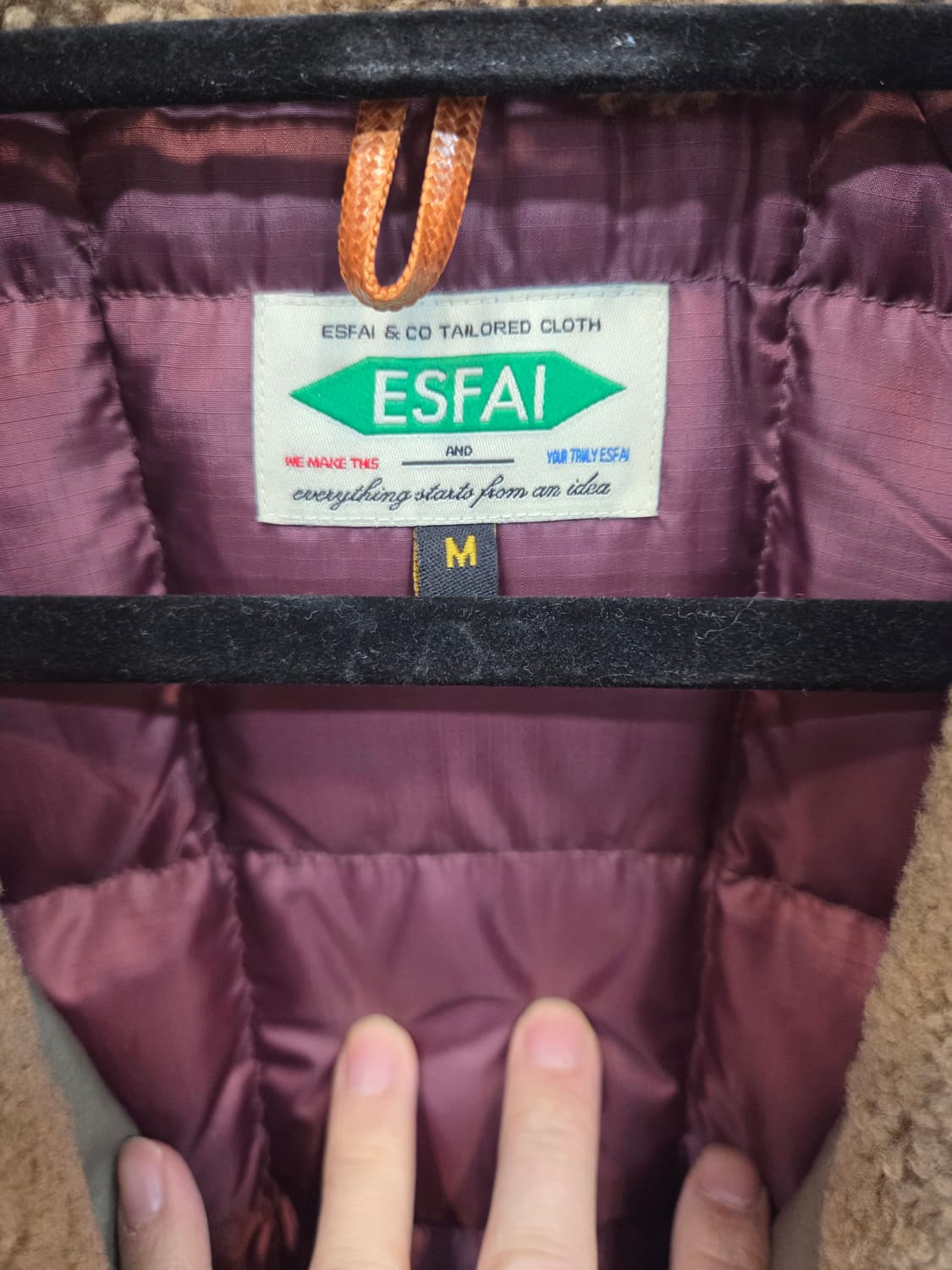 에스파이 투톤 사파리 하프 덕다운 패딩파카 m 상품이미지3