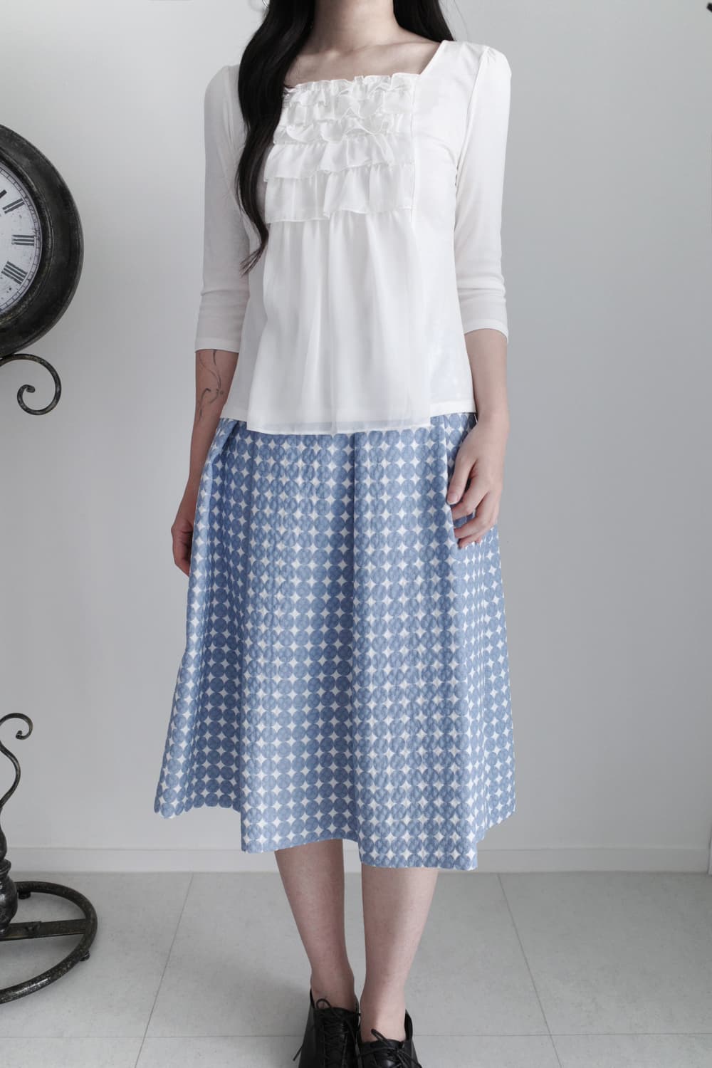 dot pleats skirt  상품이미지4