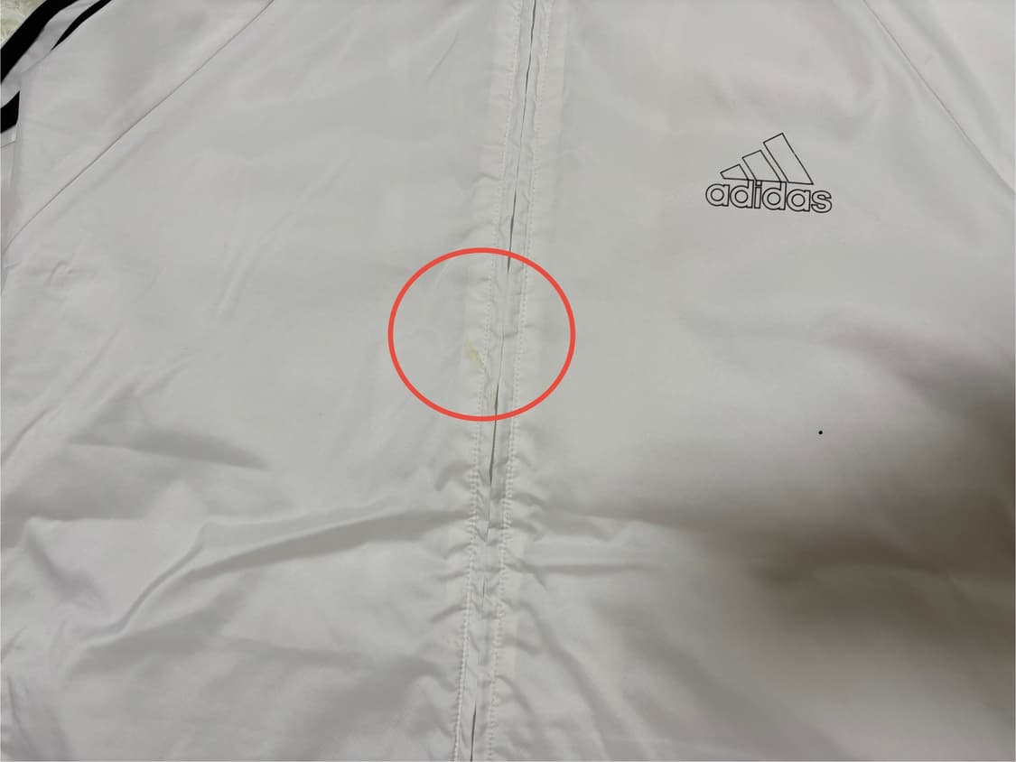 아디다스 화이트 삼선 바람막이  상품이미지5
