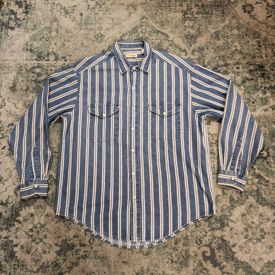 90s 제작 USA L.L.BEAN 데닝셔츠 상품이미지2