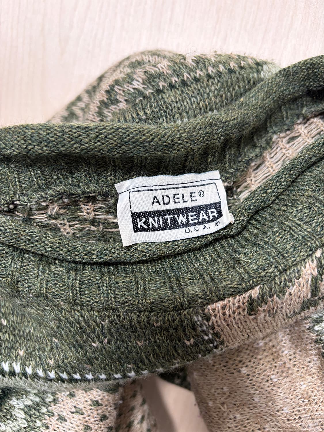 90s USA 빈티지 패치워크 스웨터 상품이미지5