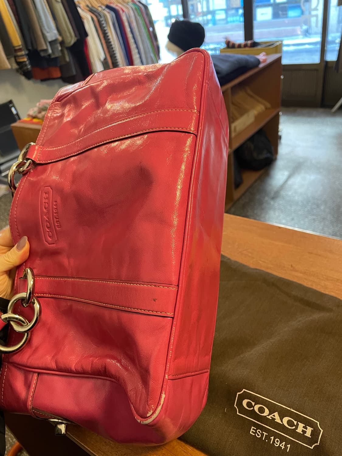 코치 핑크가죽 숄더&토트백 [무배] 상품이미지6