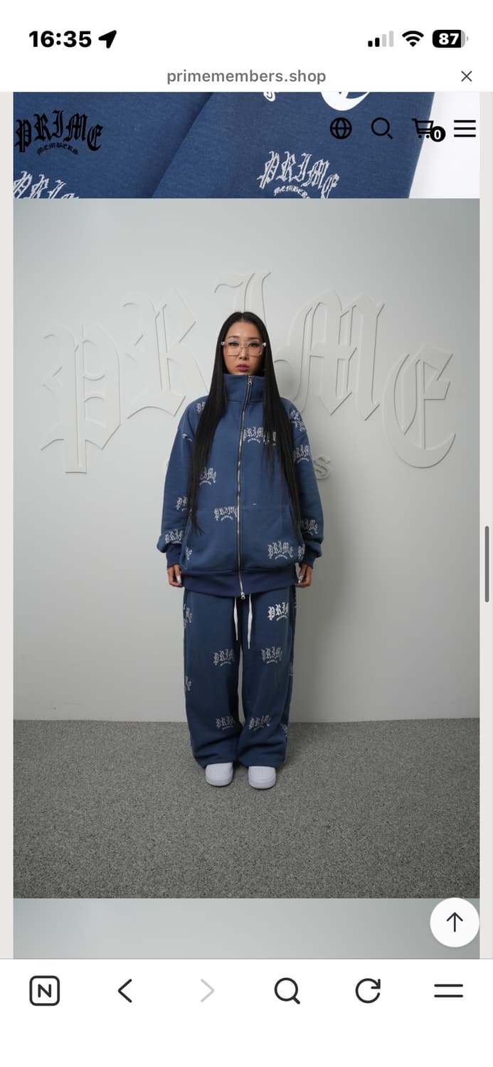 [프라임멤버스] Jacquard Wide Joggers light Blu 상품이미지5