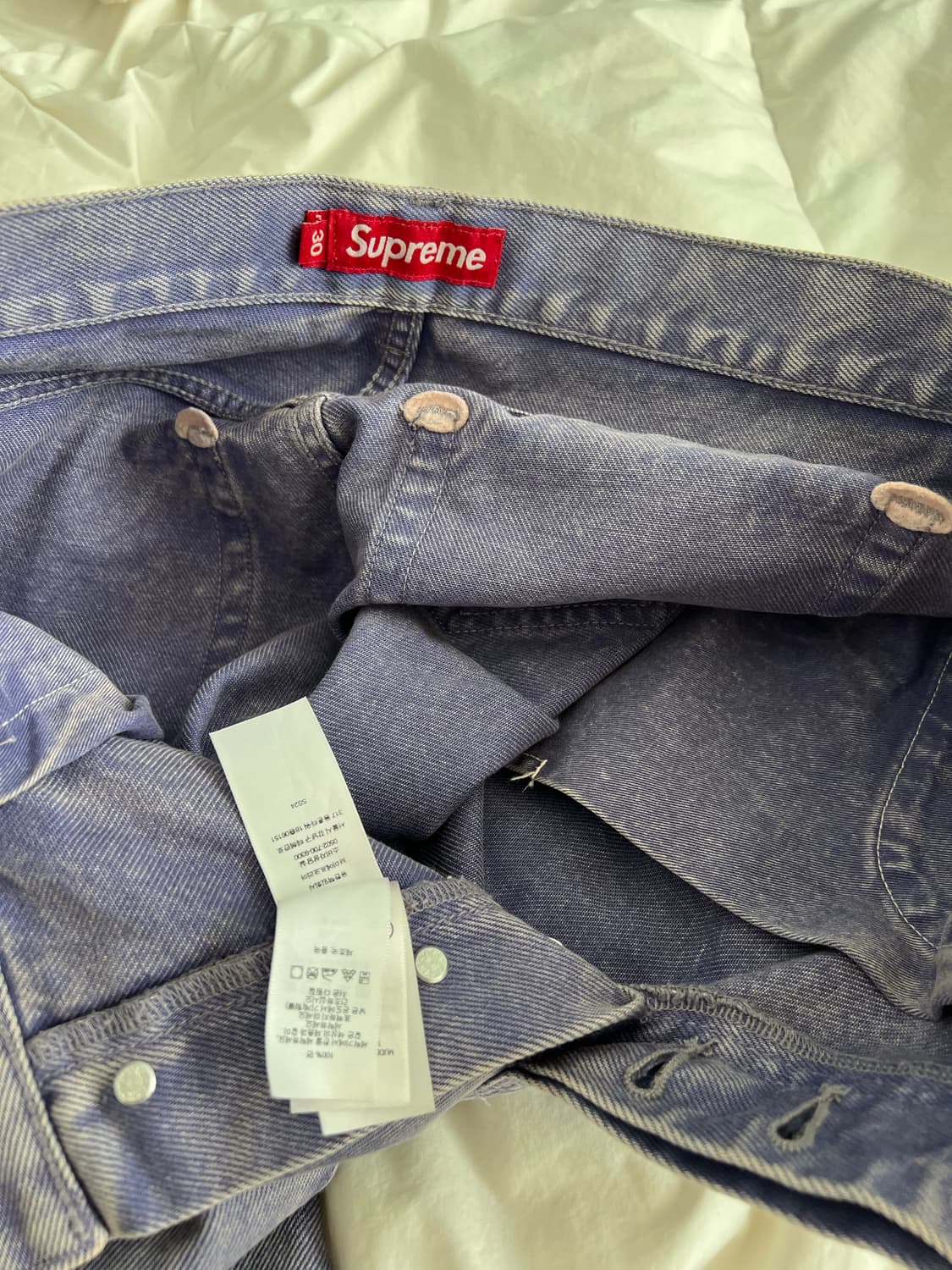 (정품)슈프림 퍼플 워싱 데님 팬츠 상품이미지7
