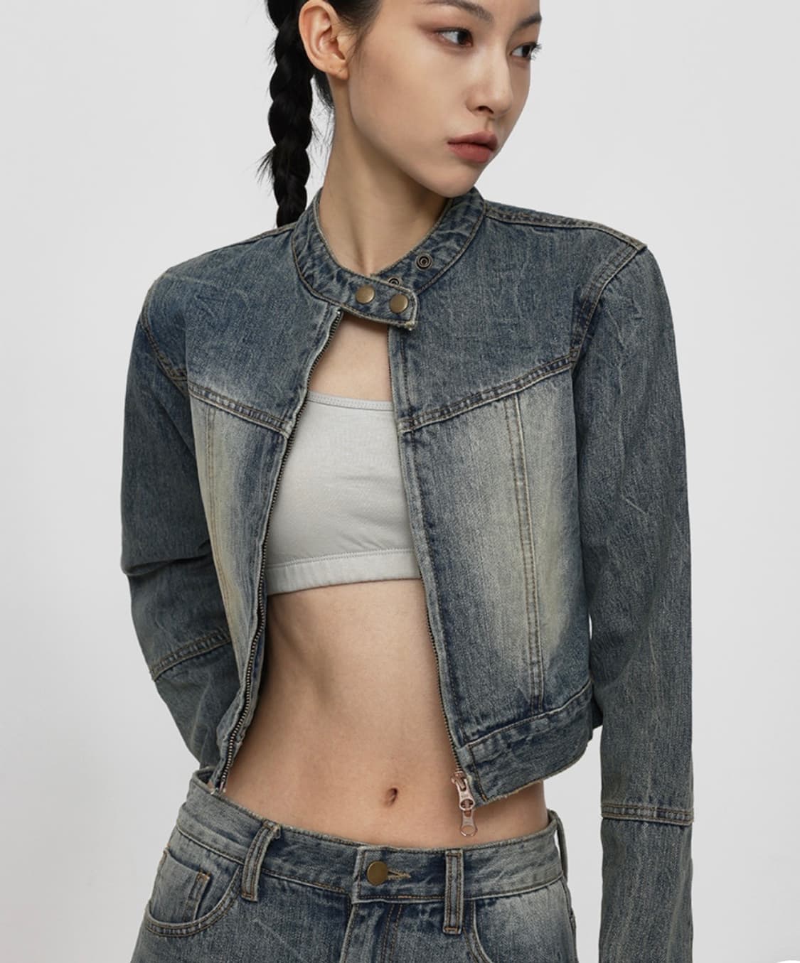 블랙업 클레븐 데님자켓 상품이미지1